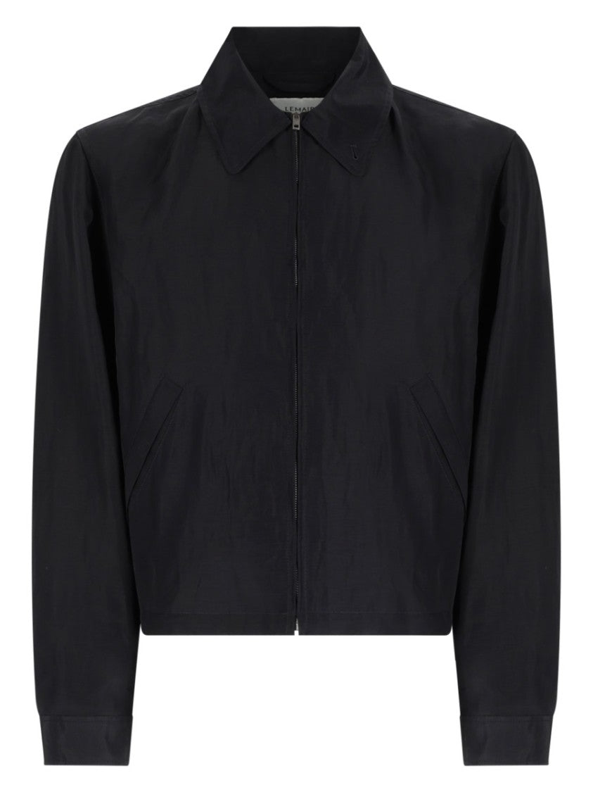 Lemaire Neutrals Zipfront Boxy Cropped Cotton Jacket