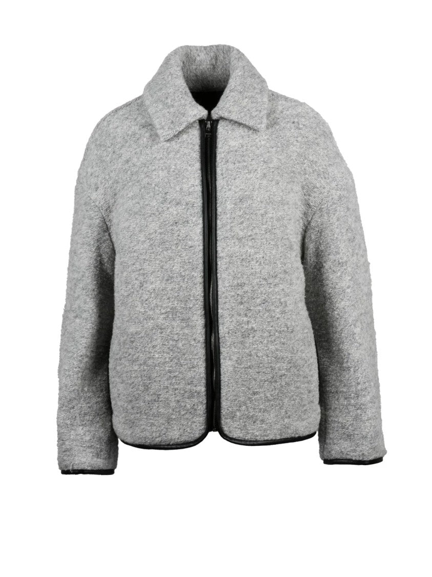 J. W. Anderson Textured Wool-Blend Zip-Front Coat With Quilted Interior
