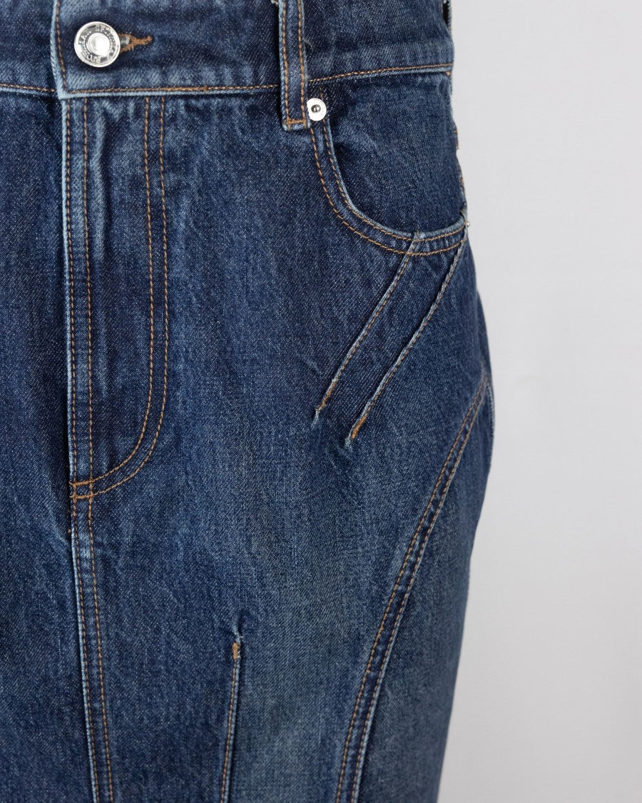 Sportmax Mermaid Denim Skirt – Blue