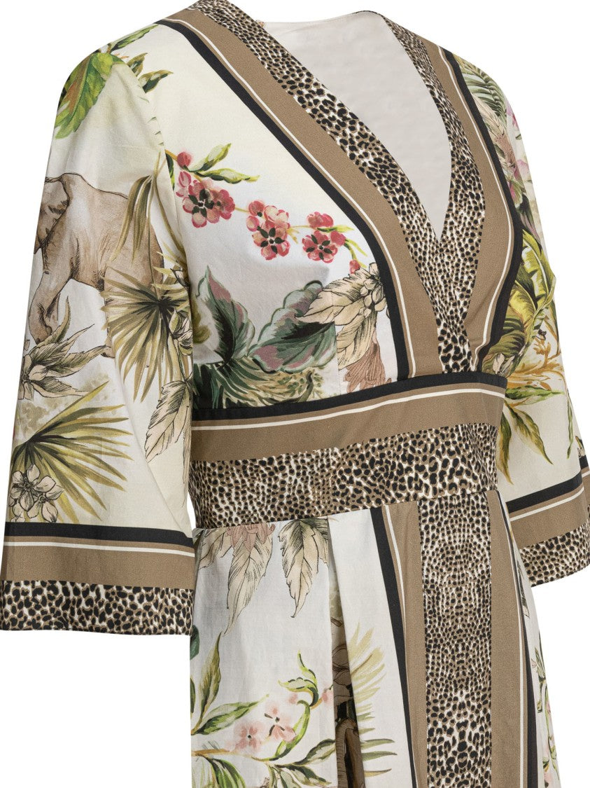 Elie Saab Printed Cotton Midi Dress Foulard40 Printed Cotton