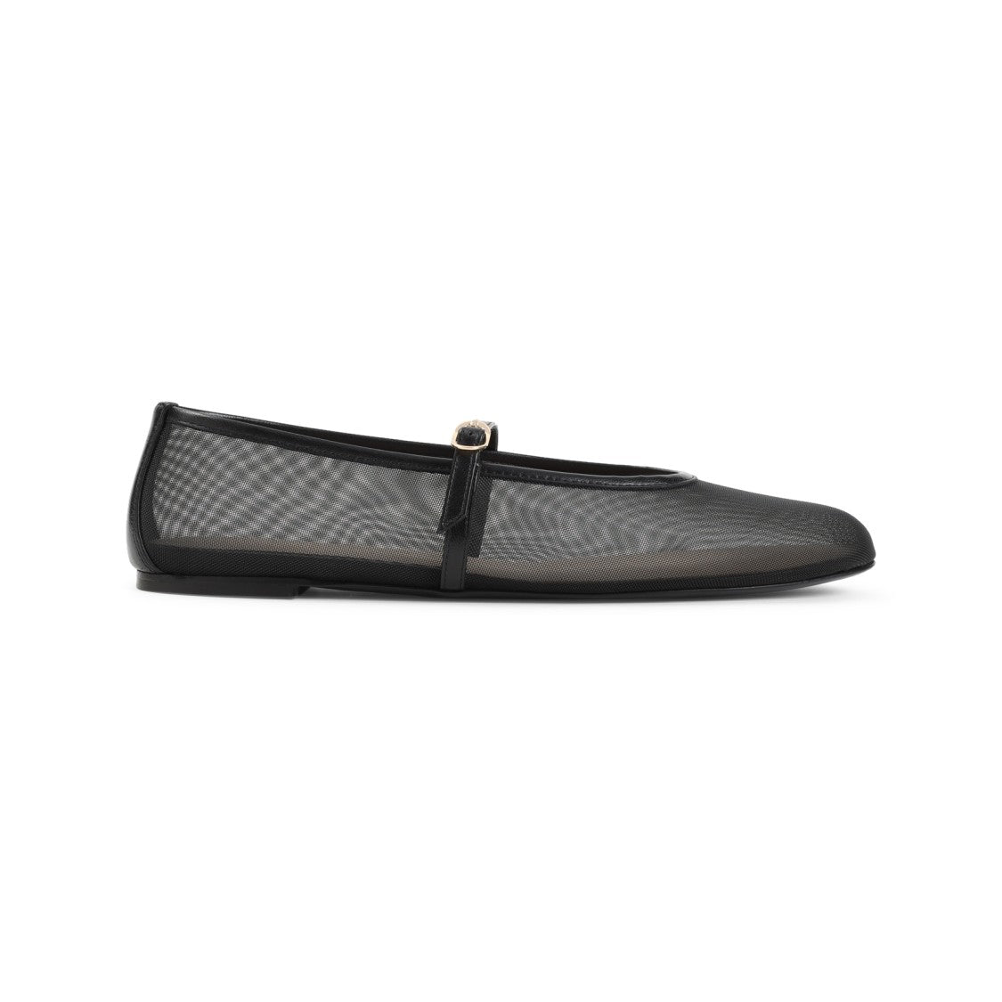 Stuart Weitzman Bareitall Black Mesh Ballerinas
