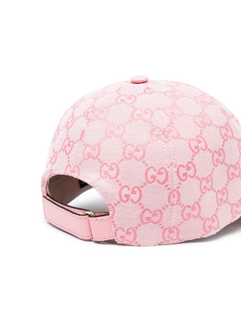 Gucci Structured Baseball Cap In Soft Pink Calfskin