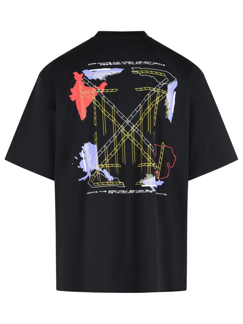 Off-White 'Archigeography Arrow' Black Cotton T-Shirt