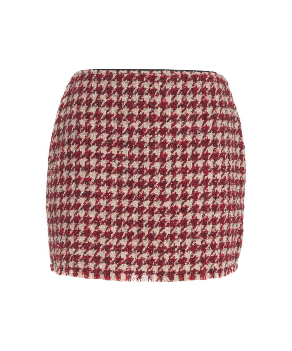 Liu Jo Mini Skirt With Houndstooth Pattern