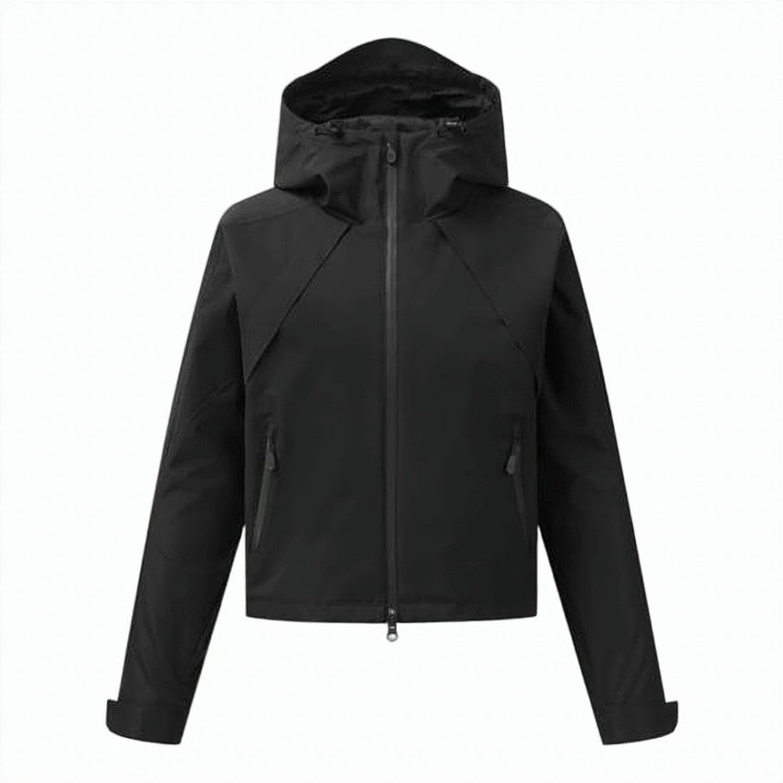 Salomon Hooded Black Jacket With Zippered Pockets