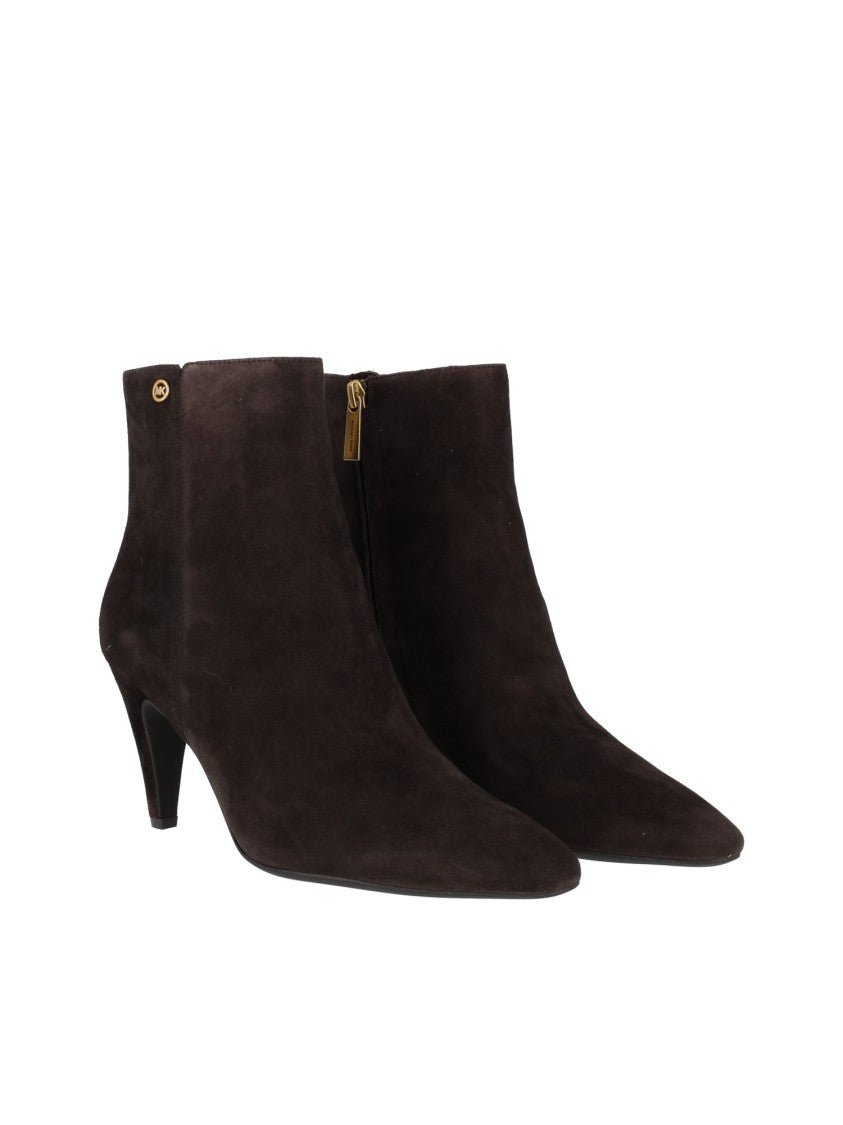 Michael Kors Brown Daniela Suede Pointed-Toe Ankle Boots