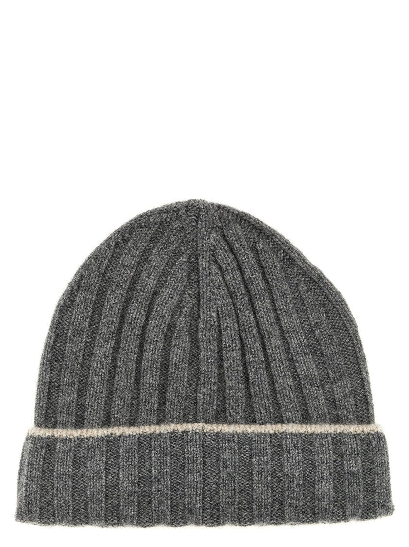 Brunello Cucinelli Contrast Line Beanie