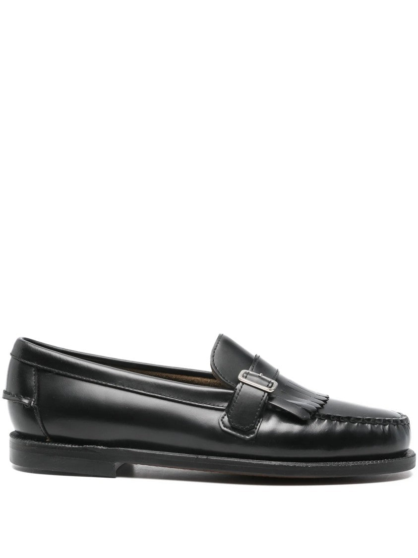 Sebago Black Ales Moccasin Toe Leather Loafer