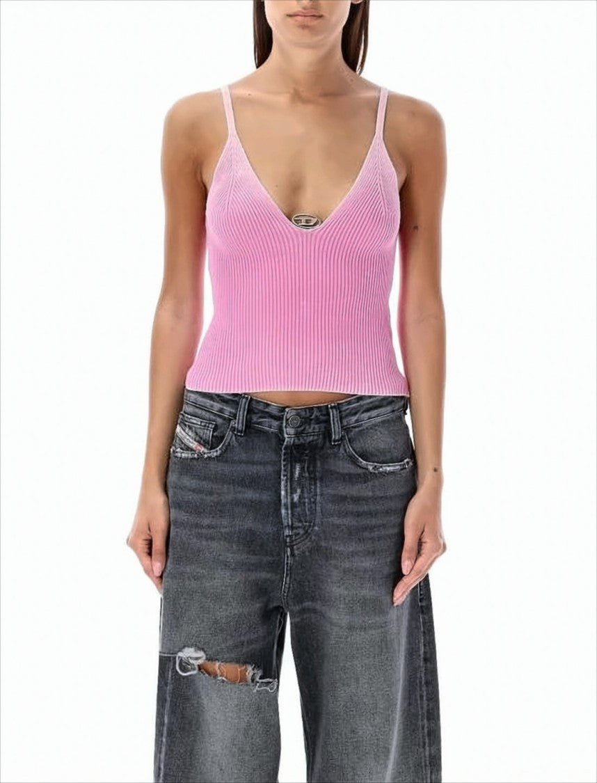 Diesel Ribbed Knit Sleeveless Top