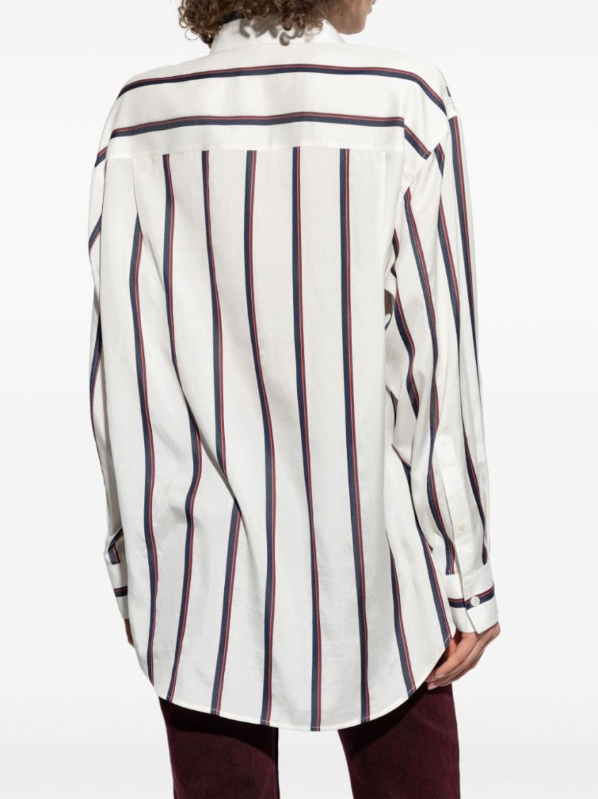 Alexander Mcqueen White Vertical Striped Shirt