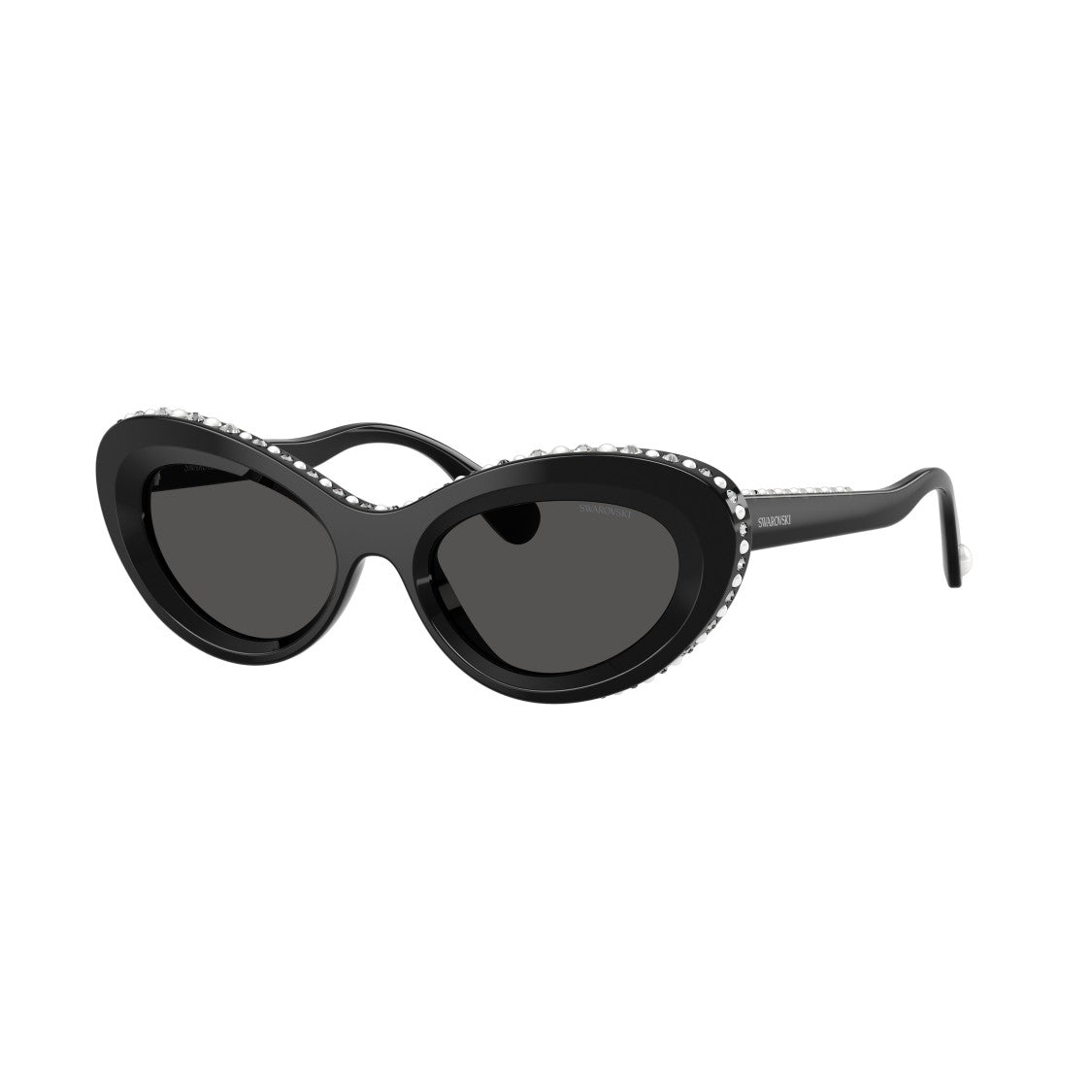 Swarovski 0Sk6061u Cat-Eye Sunglasses With Crystal-Embellished Frame
