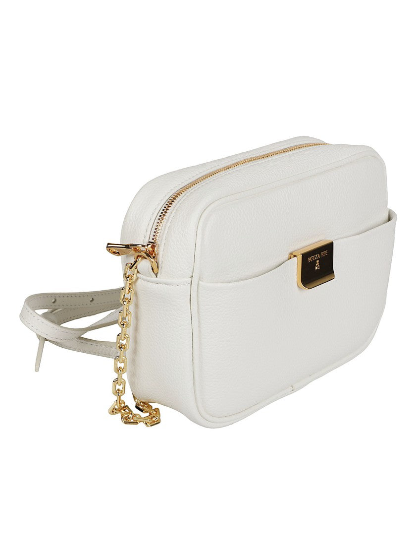 Patrizia Pepe All Day Textured Calfskin Chain Shoulder Bag