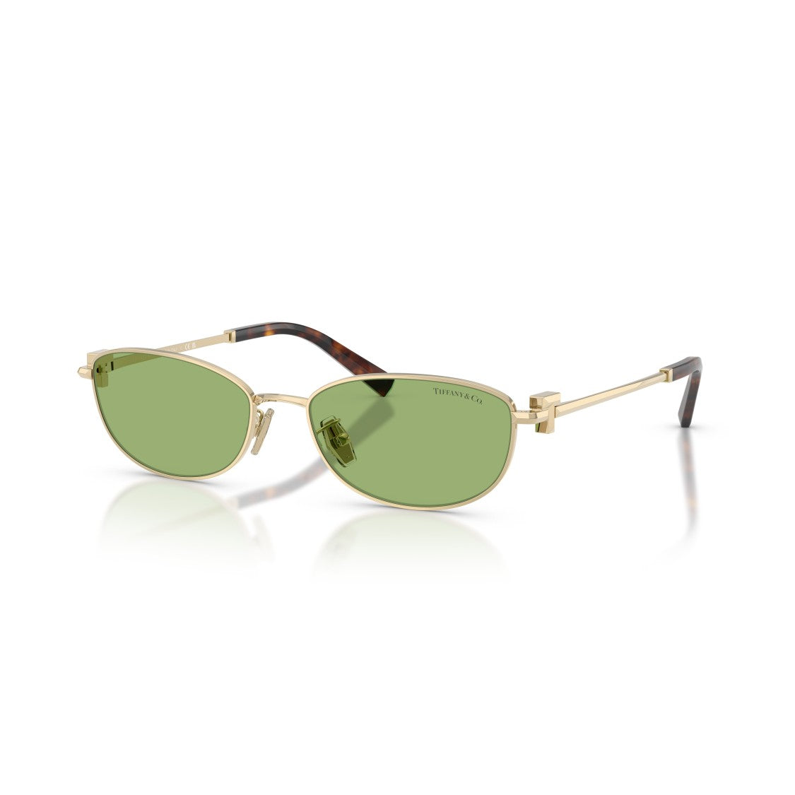Tiffany & Co. 0Tf3115 Rectangular Gold-Tone Steel Sunglasses