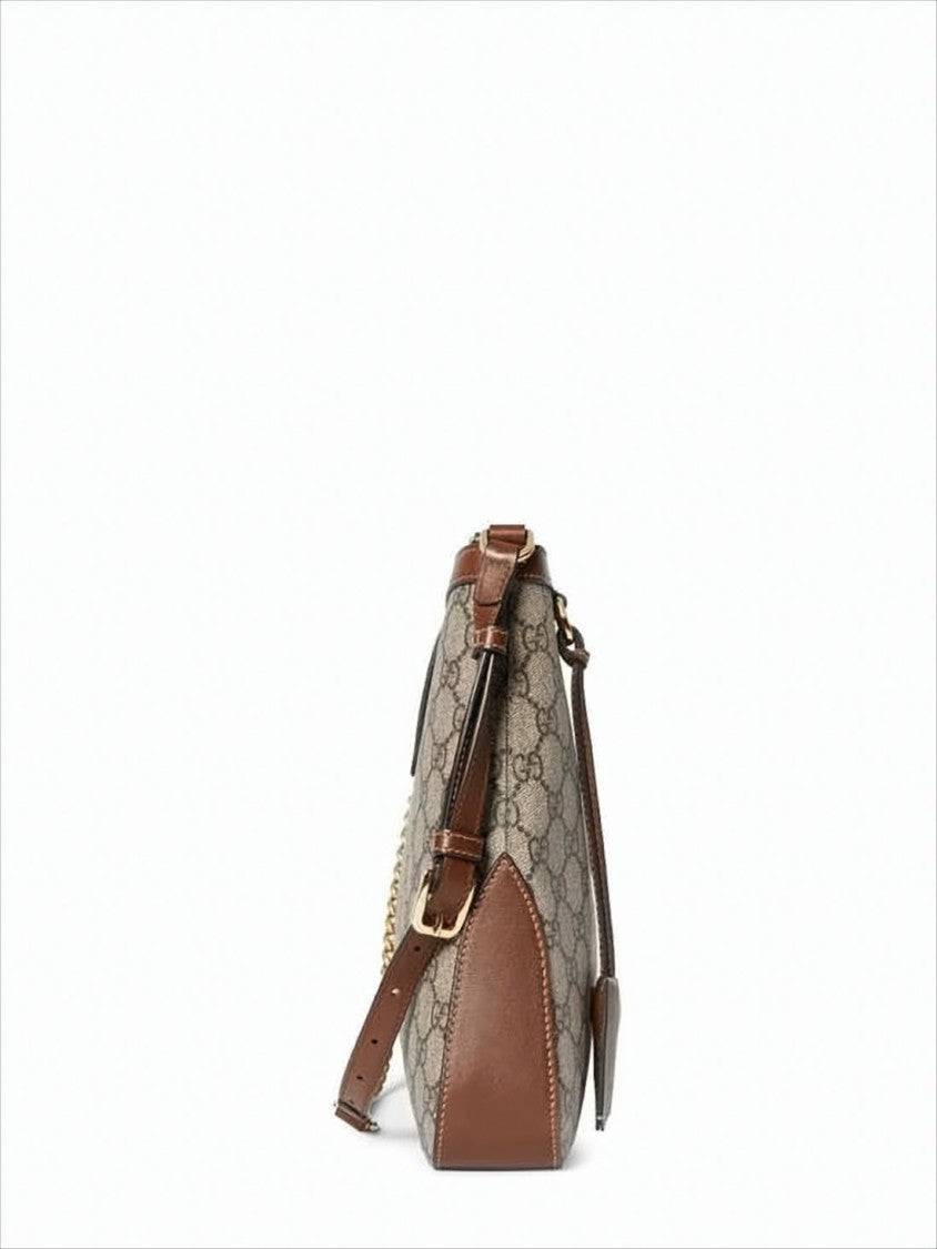 Gucci Structured Monogram Canvas Shoulder Bag