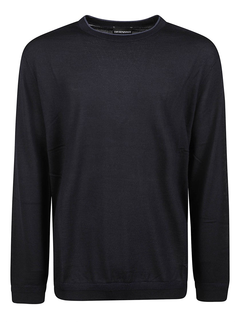 Emporio Armani Travel Essential Classic Virgin Wool Crewneck Sweater