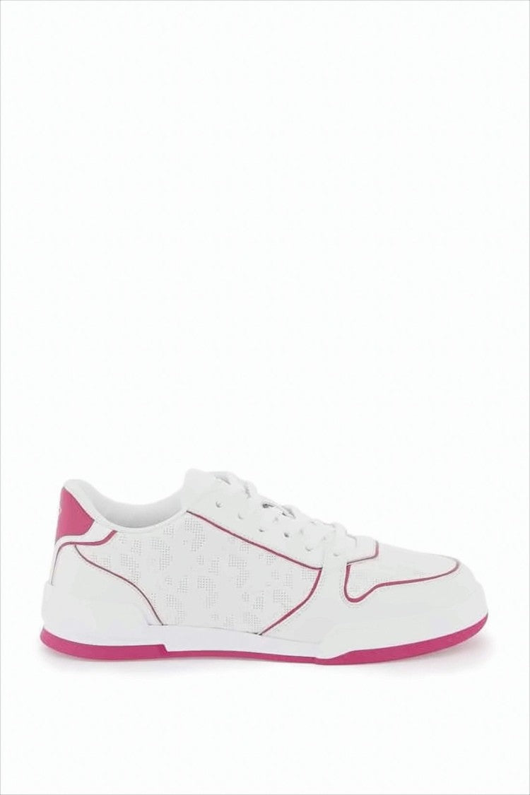 Christian Dior Low-Top Sneakers With Vibrant Pink Accents And Star Detail