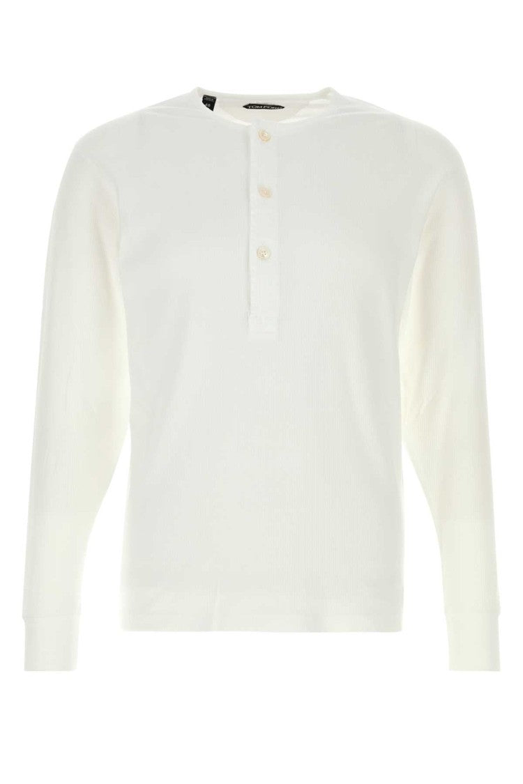 Tom Ford White Stretch Cotton T-Shirt