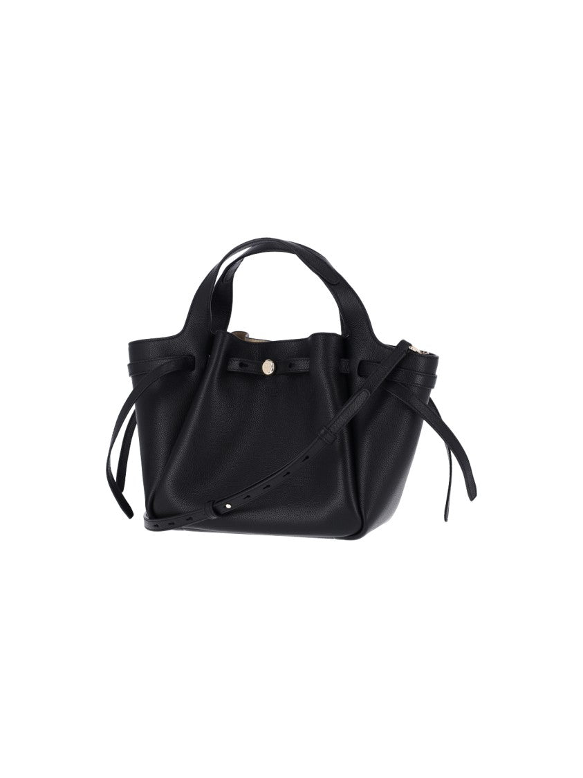 Tory Burch Black Romy Charm Leather Handbag