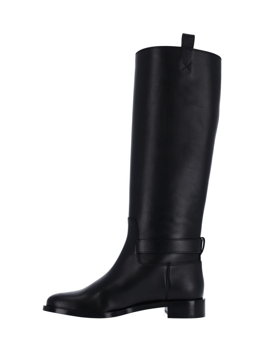 Ferragamo Black Hug Leather Boots