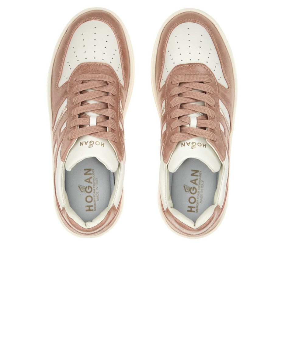 Hogan Brown Low-Top Sneakers With Perforated Details