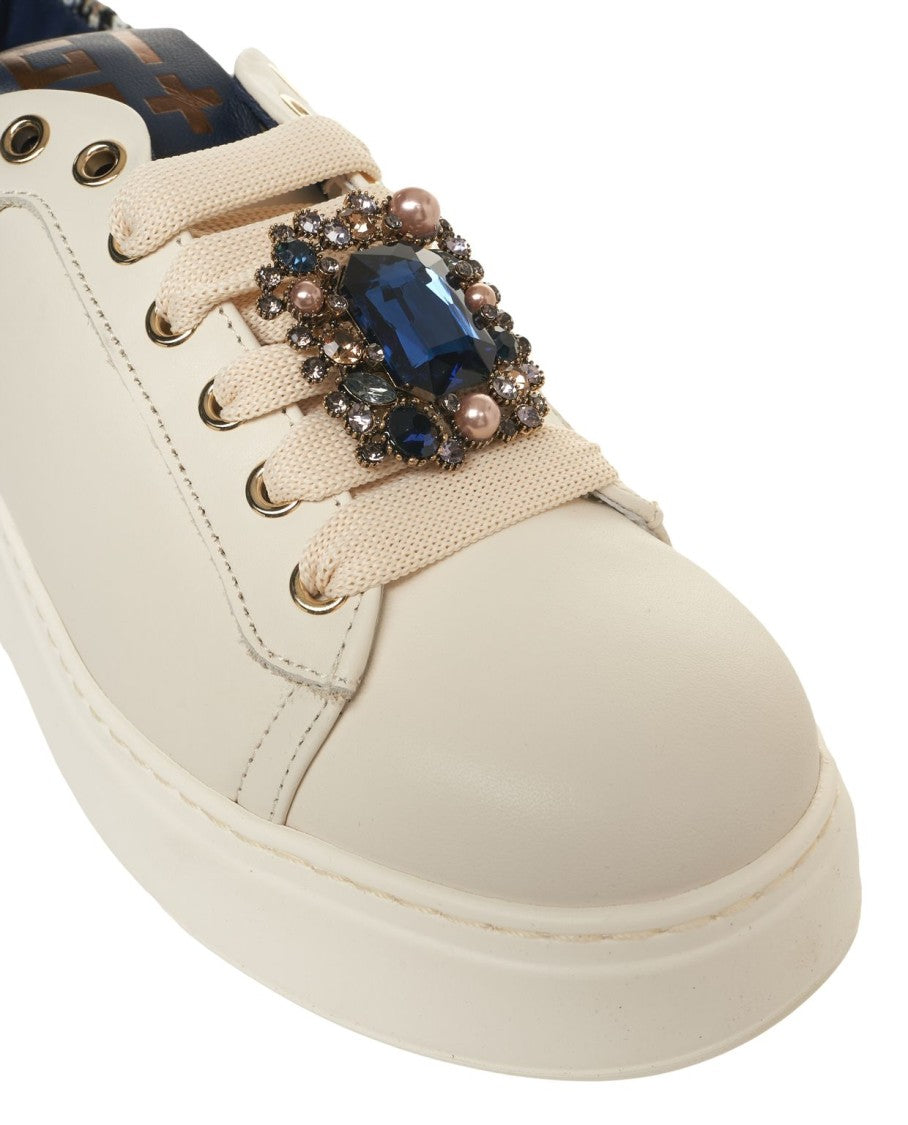 Gio+ Smooth Leather Sneakers With Distinctive Plateau Sole