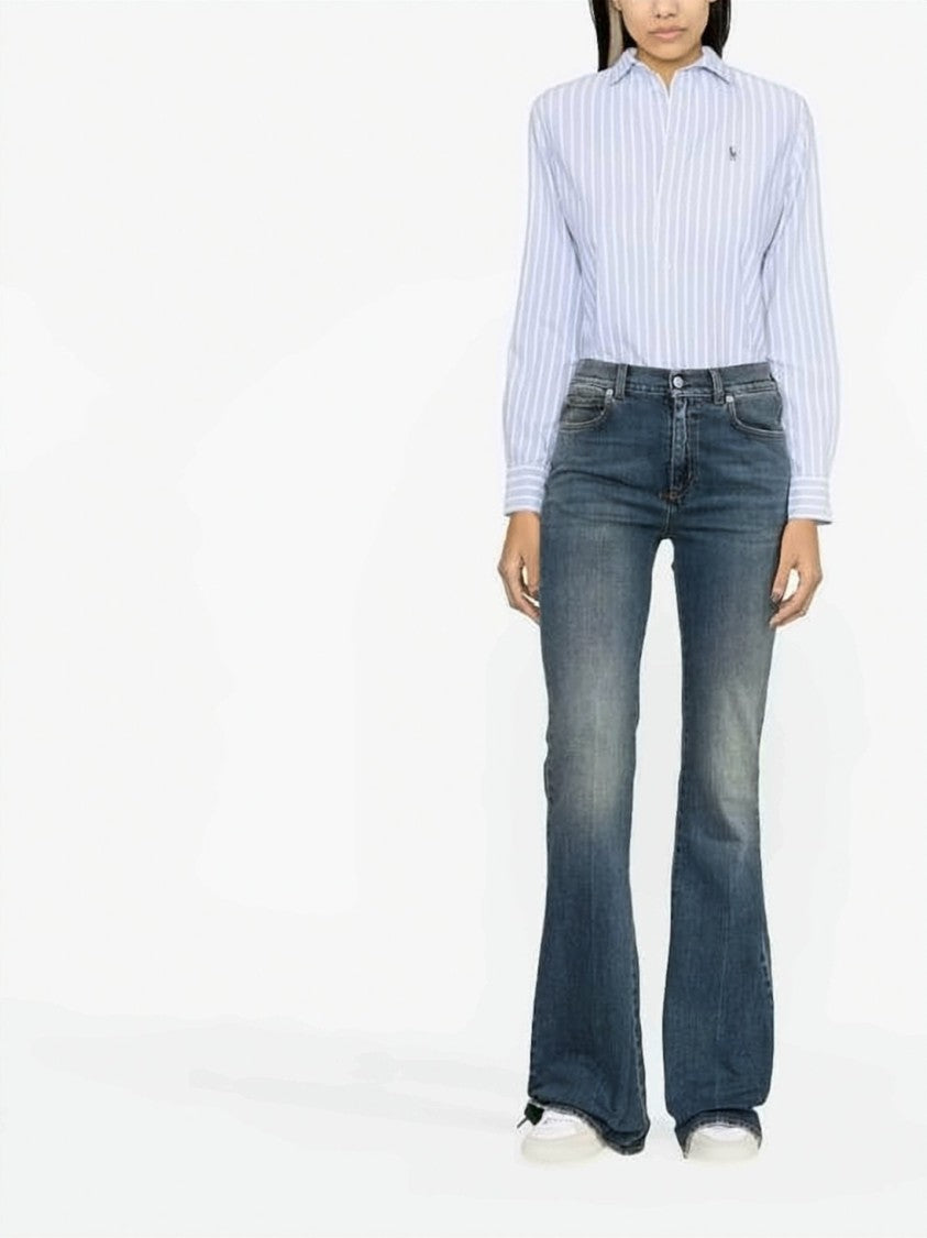 Polo Ralph Lauren Long-Sleeved Button-Up Shirt With Vertical Stripes