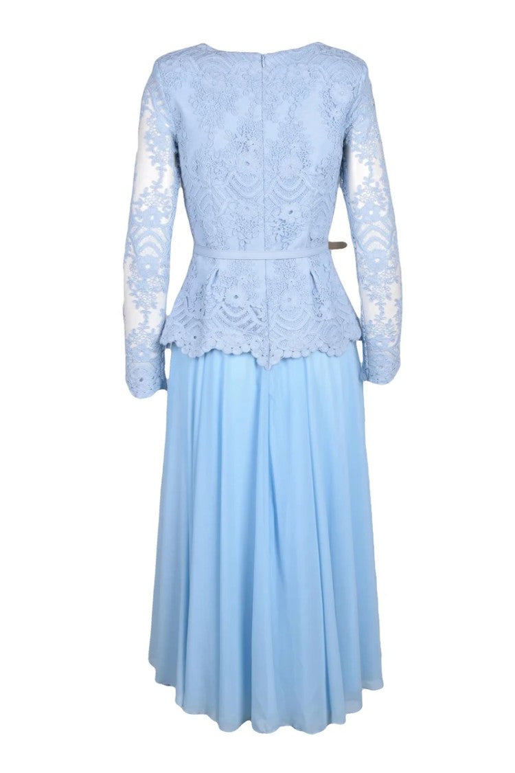 Carla Ruiz Long Dress Lace - Light Blue