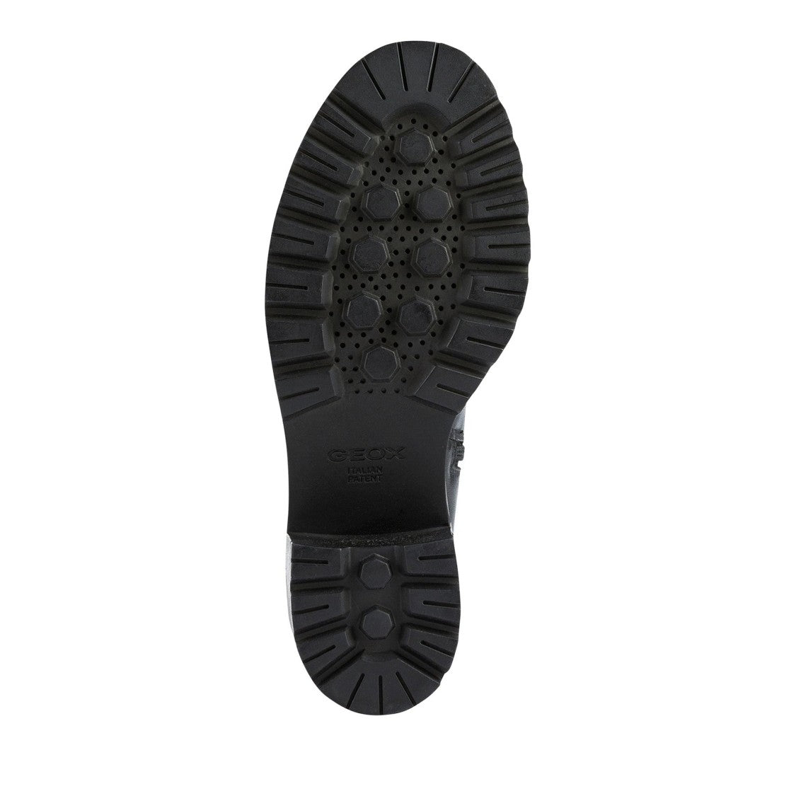 Geox Damiana Black Tall Block Heel Leather Boots