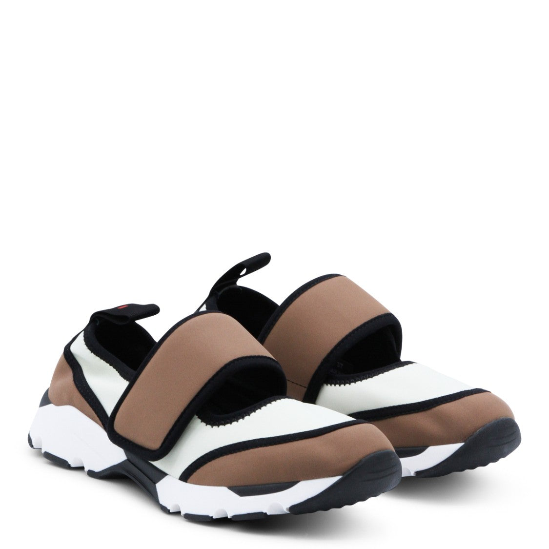 Marni Mary Jane Style Leather Sneakers With Velcro Closure
