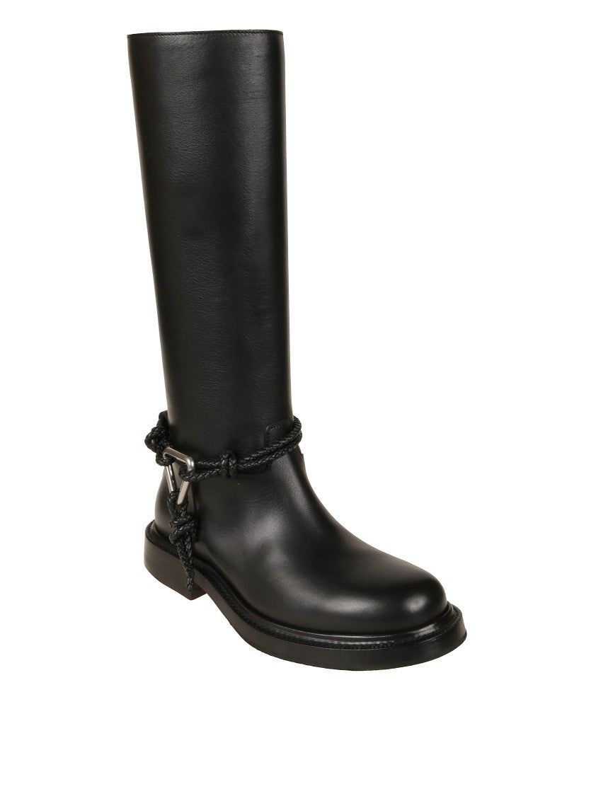 Bottega Veneta Black Boots With Rounded Toe