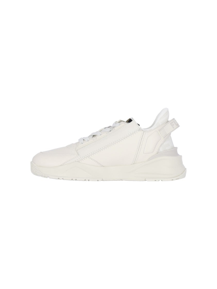 Fendi "Flow" Low-Top Sneakers – White