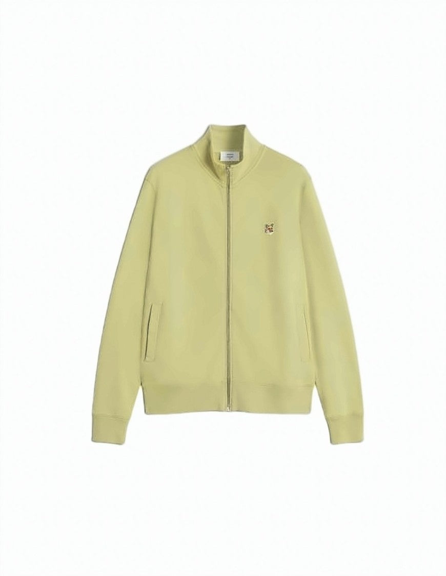 Maison Kitsuné Zip-Up Sweatshirt In Light Pastel Yellow