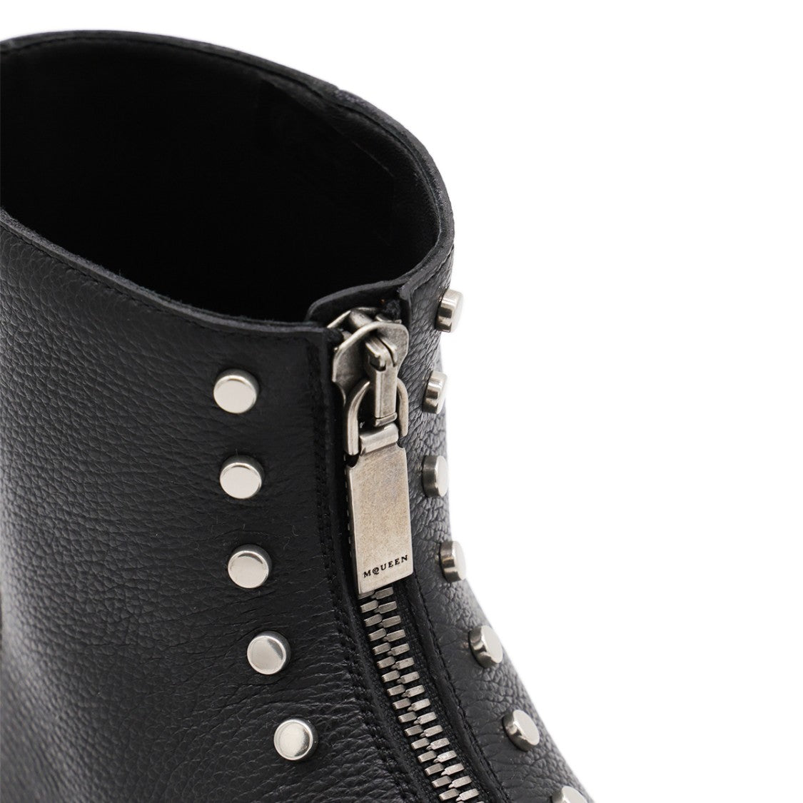 Alexander Mcqueen Black Leather Boots