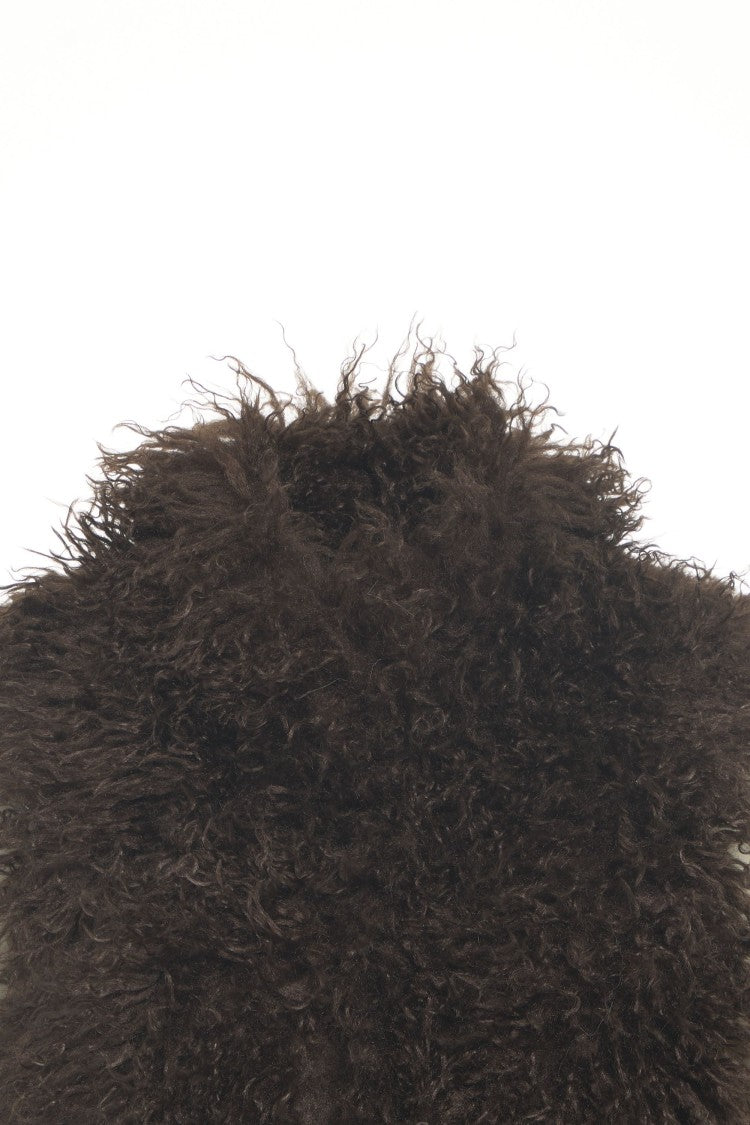 Bully Plush Oversized Faux Fur Gilet With High Collar