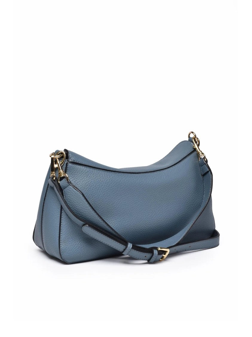Ermanno Firenze Blue Polyurethane Hobo Shoulder Bag