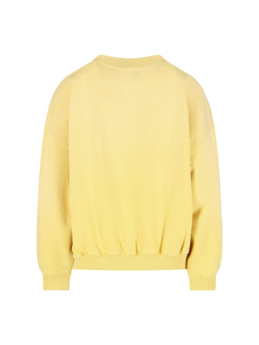 Polo Ralph Lauren Yellow Ribbed Hem Cropped Logo Sweater