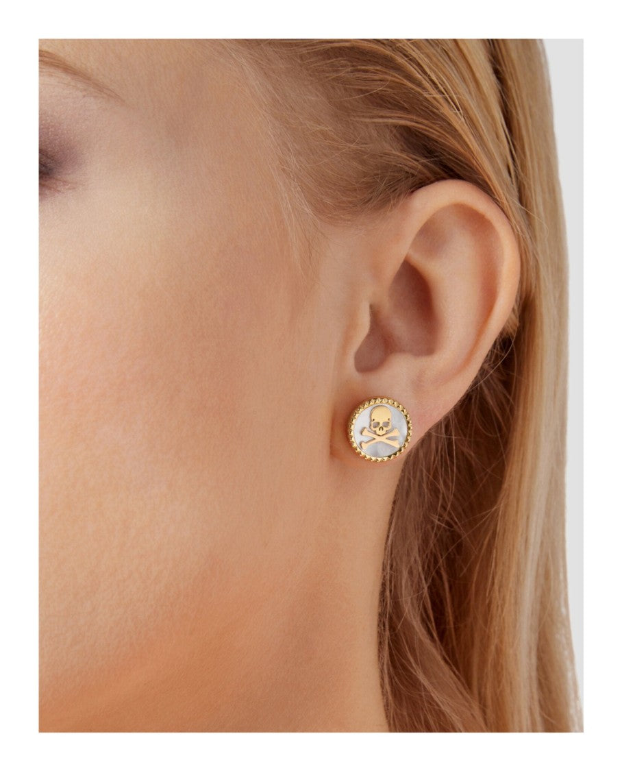 Philipp Plein Plein Mini Logo Stud Earrings