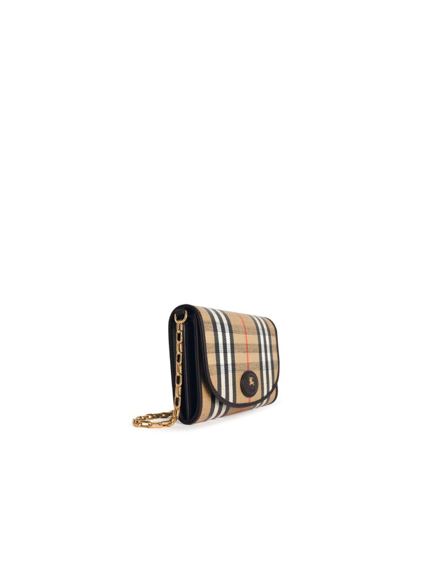 Burberry 'Highlands' Sand Cotton Blend Crossbody Wallet