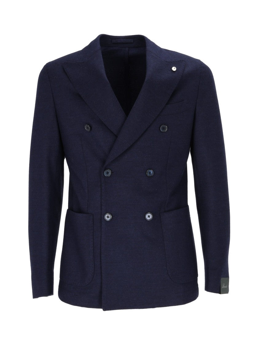 Brando-Lubiam Double-Breasted Blazer With Structured Silhouette And Notched Lapel