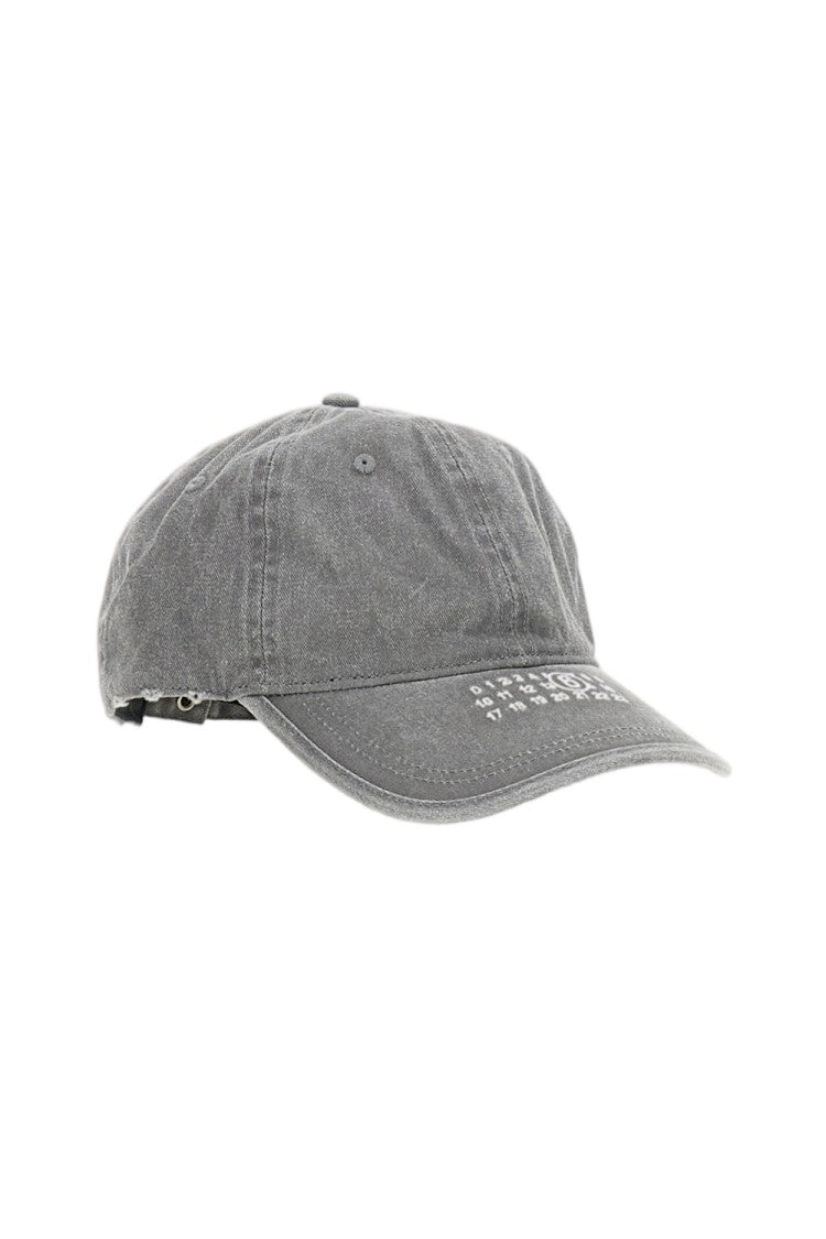 Mm6 By Maison Margiela Grey Cotton Twill Numeric Hat