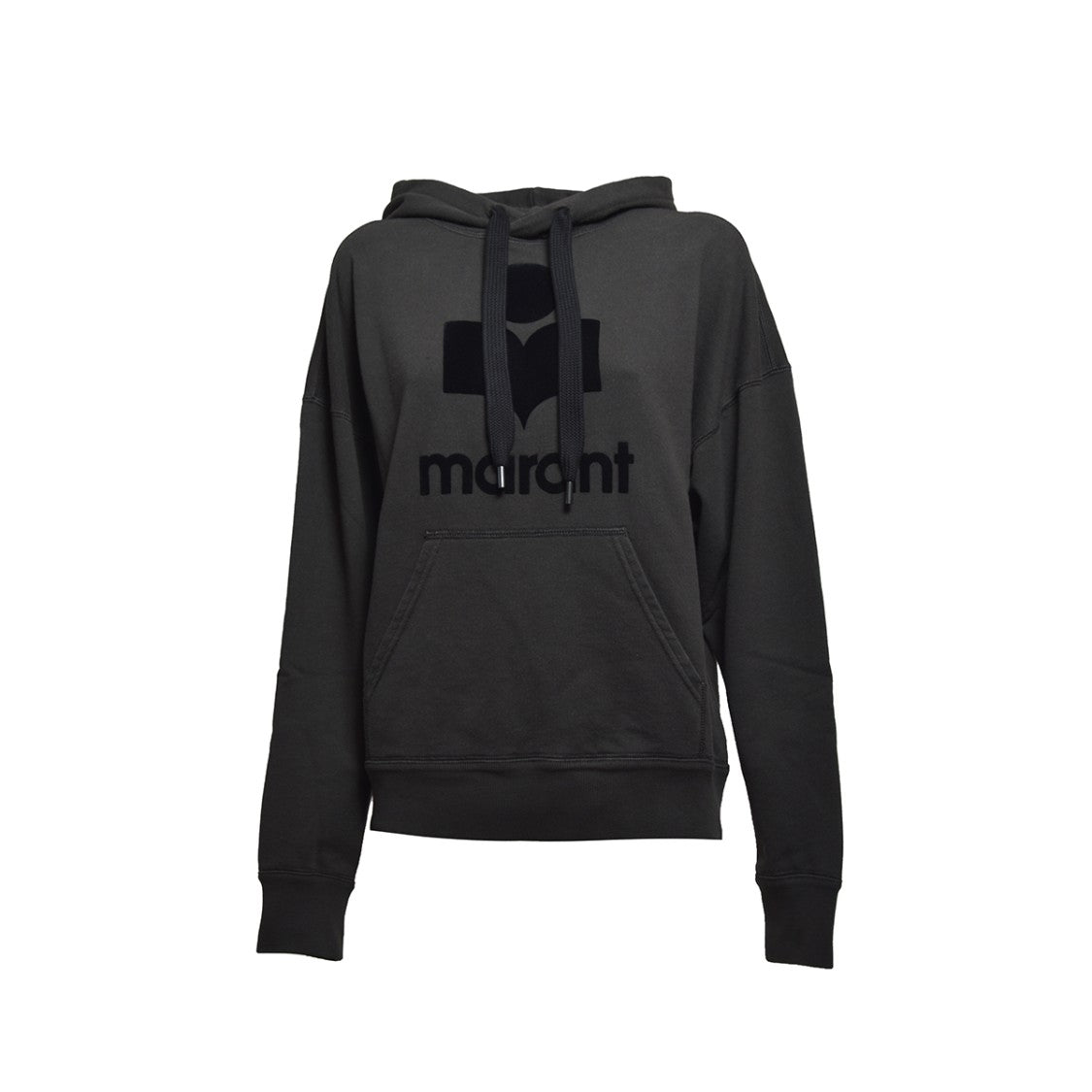 Isabel Marant Étoile Mansel Cotton Hoodie In Anthracite With Logo
