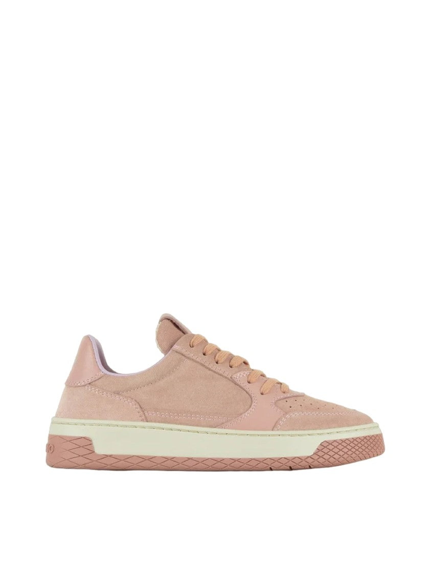 Panchic Powder Pink Suede Upper With Tone-On-Tone Sneakers