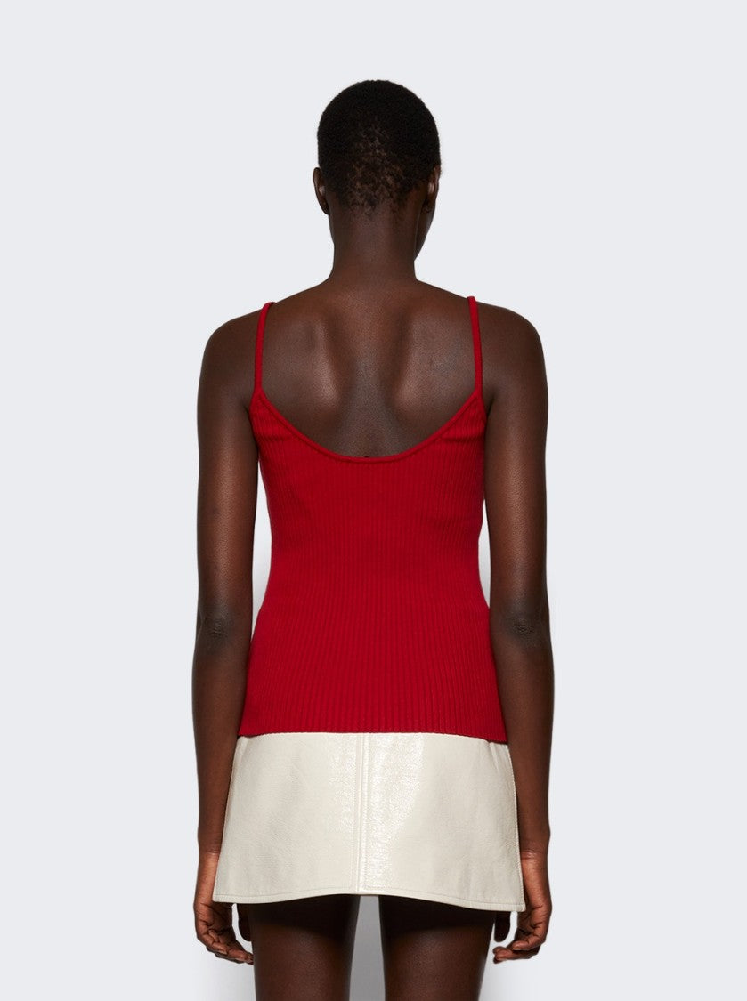 Courrèges Reedition Knit Tank Top Red