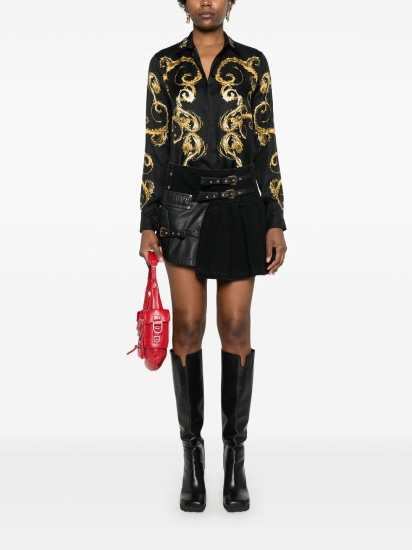 Versace Jeans Couture Ornate Black Shirt