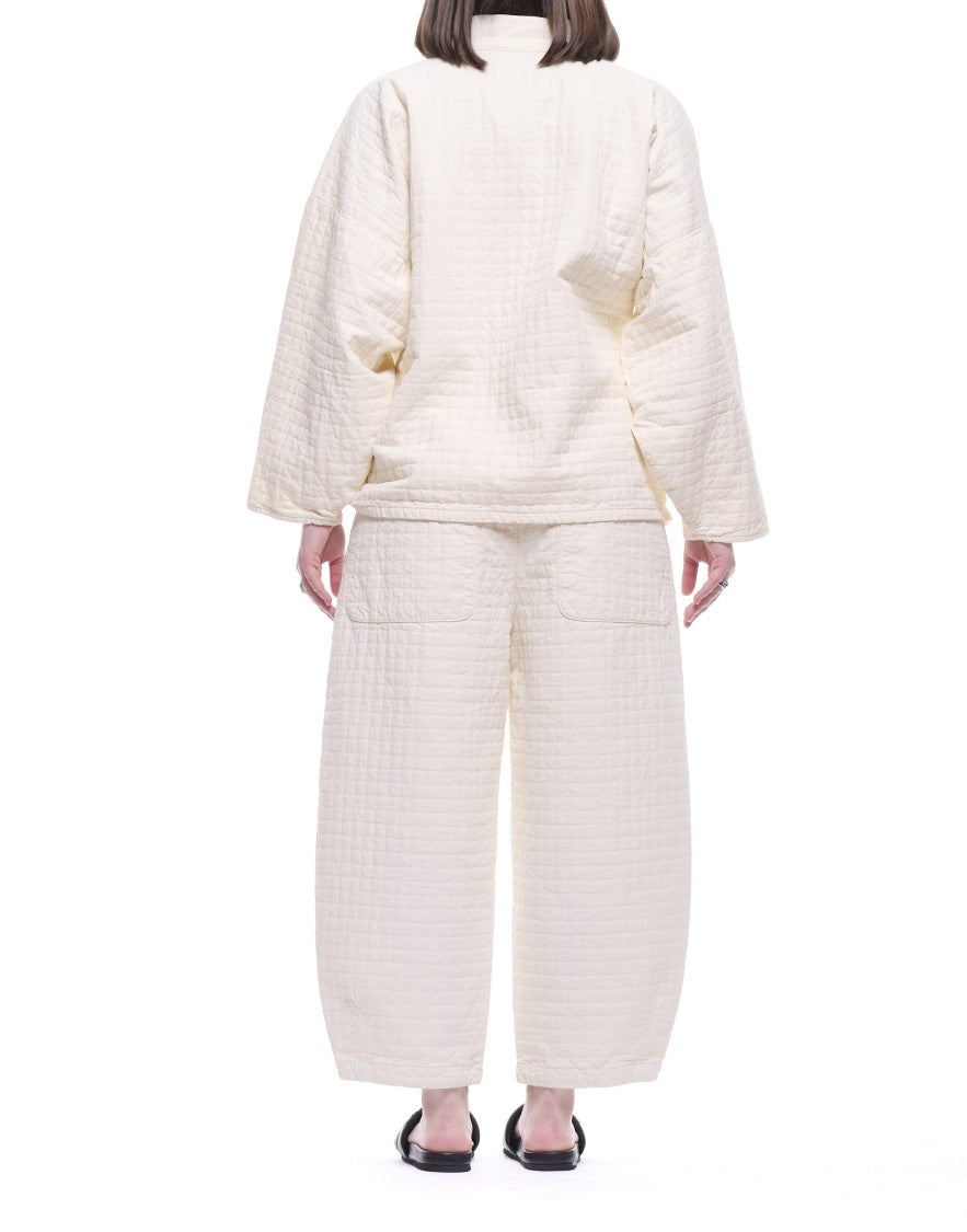 Eat Dust 673 Wide-Leg Karate Pants With Textured Cotton Finish