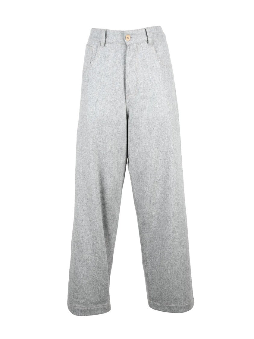 Jejia High-Waisted Wide-Leg Trousers With Fluid Drape