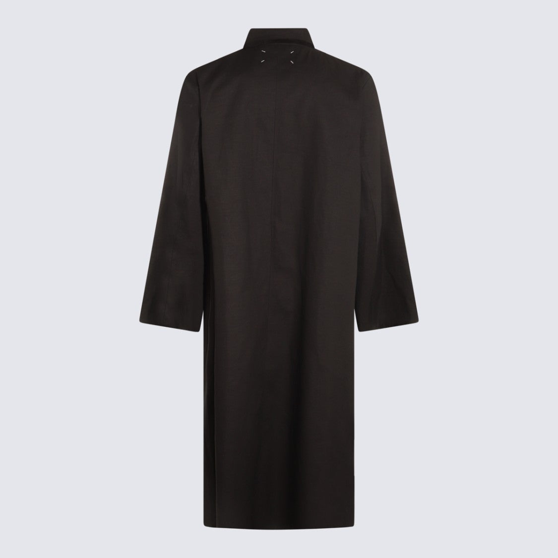 Maison Margiela Long Minimalist Coat With Classic Collar And Straight Silhouette