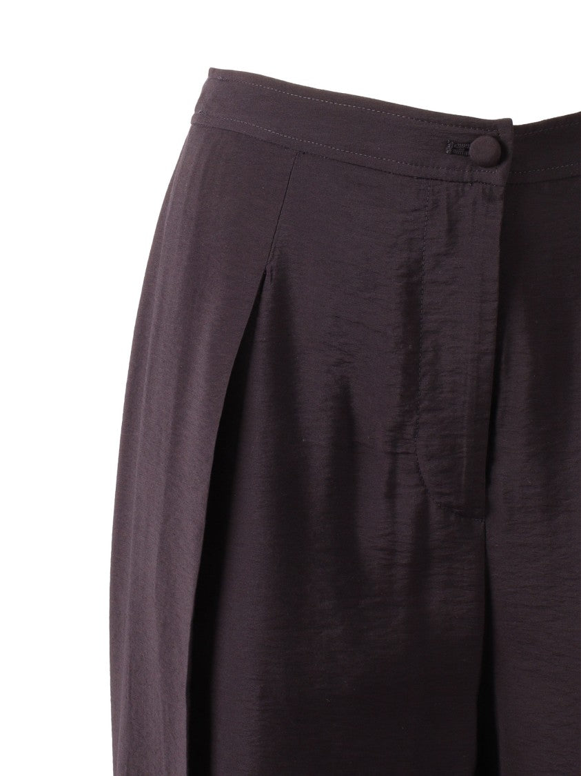 Emporio Armani High Waisted Pleated Straight-Leg Pants