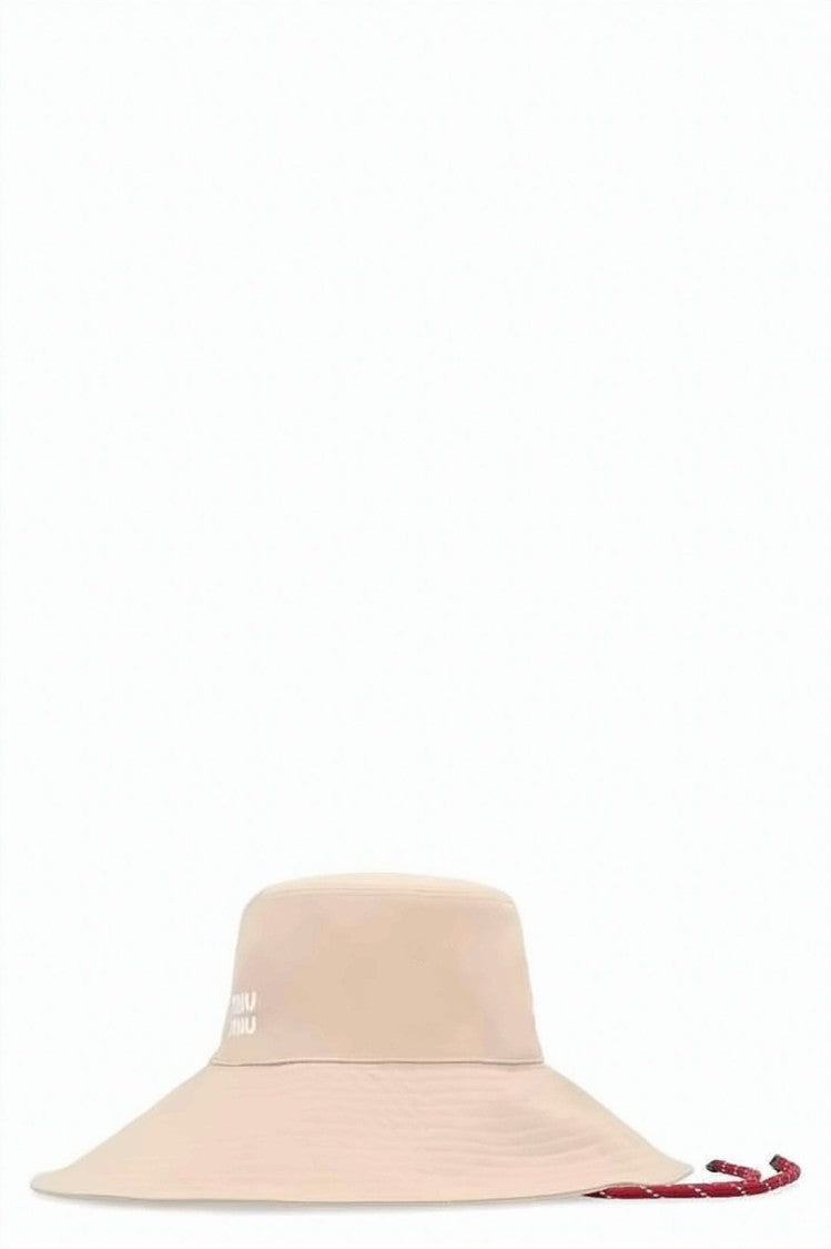 Miu Miu Wide-Brimmed Cotton Bucket Hat