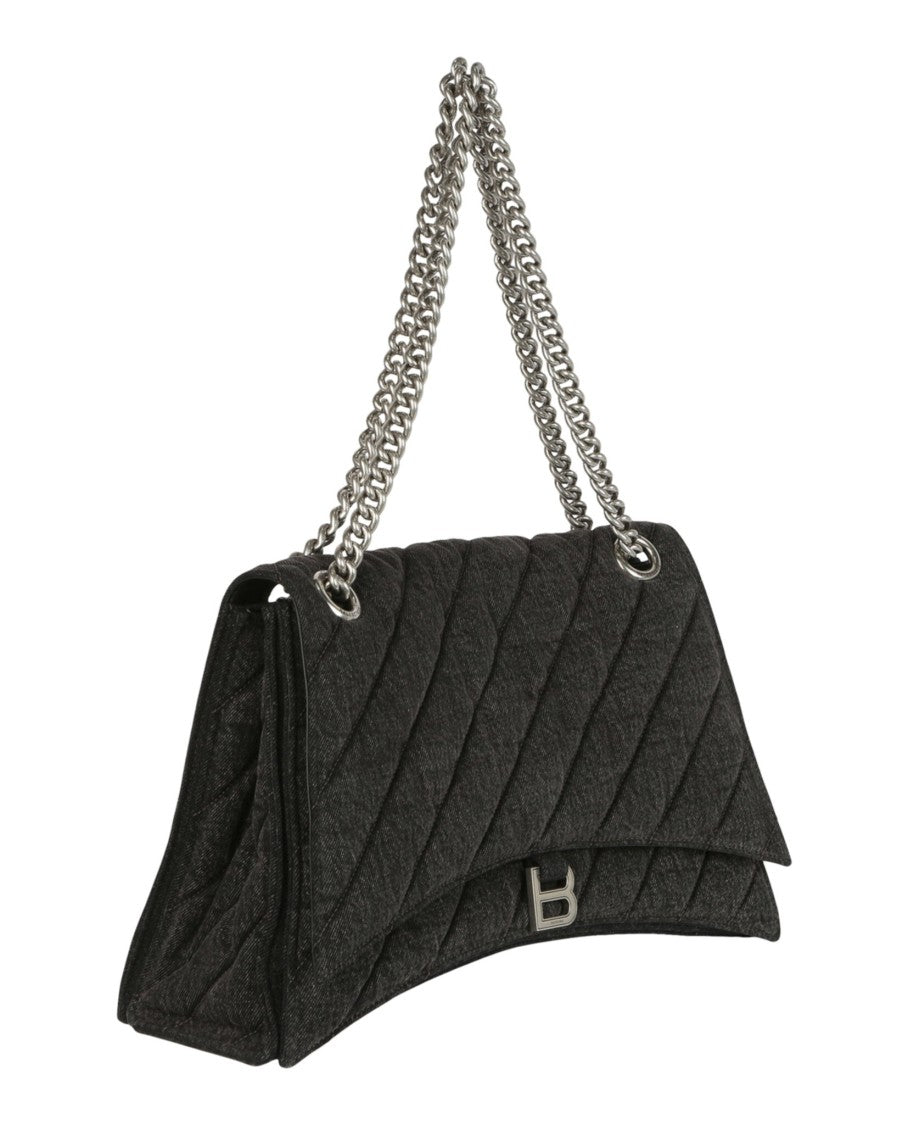 Balenciaga Crush Medium Denim Shoulder Bag